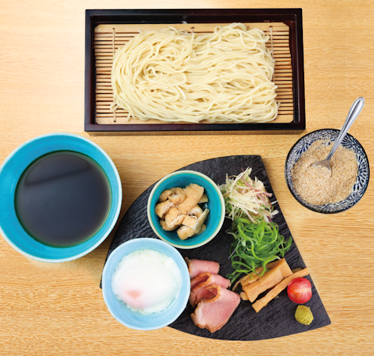 京鴨とこだわり卵の醤油つけ麺
