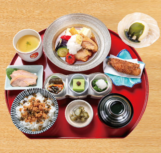 大山鶏と夏野菜の冷し鉢御膳